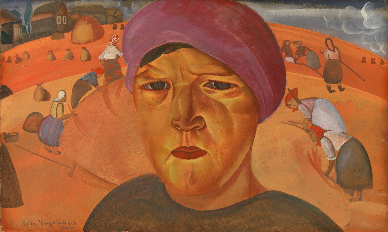 Les Visages de Russie dizisinden Rus Köylü Kadın, 1923 by Boris Dmitrievich Grigoriev