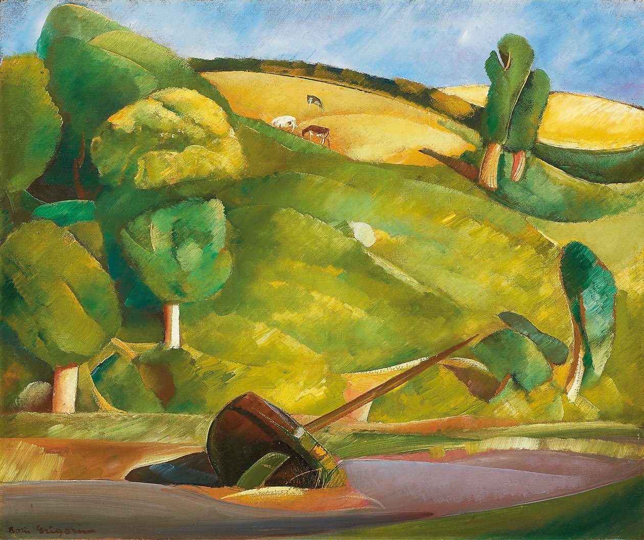 Kübist Manzarada Yelkenli Tekne, 1920