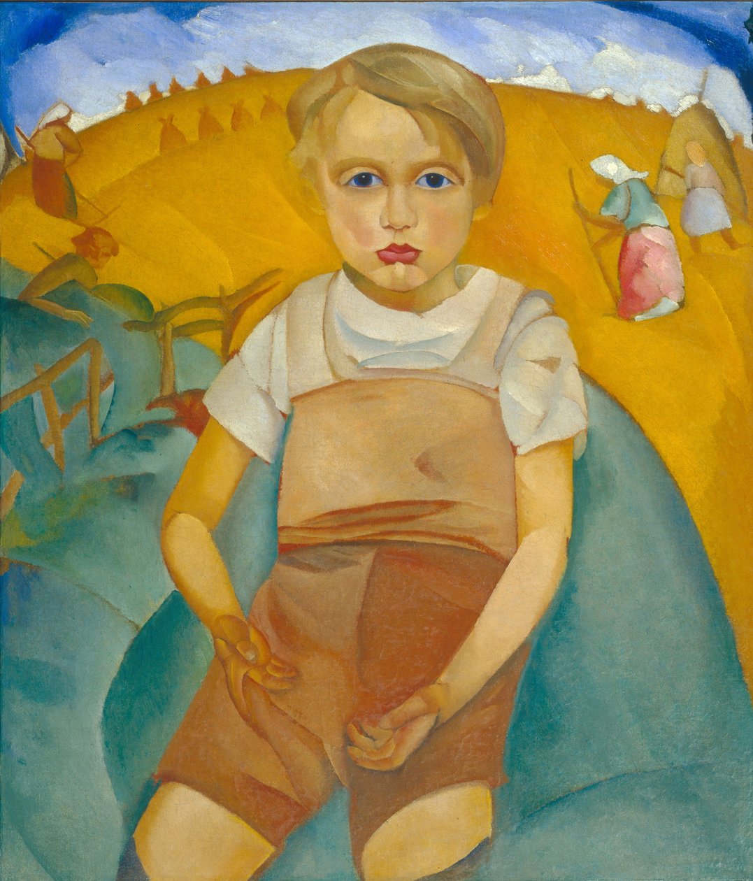 Oğlunun dünyalı portresi, 1920 by Boris Dmitrievich Grigoriev