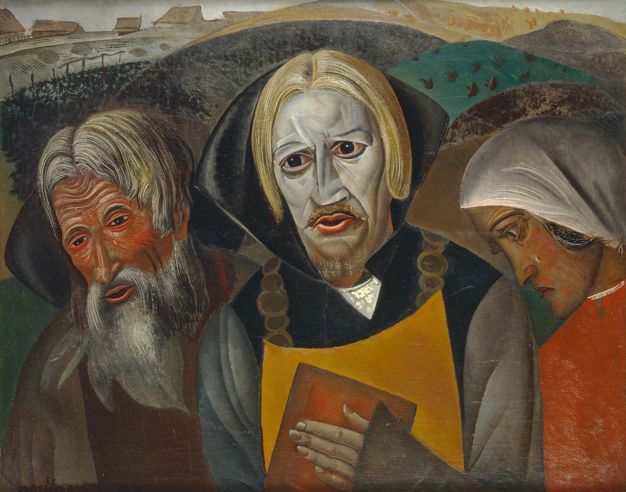 Vasily Kachalov, Çar Fyodor Ioannovich rolünde, 1923 by Boris Dmitrievich Grigoriev