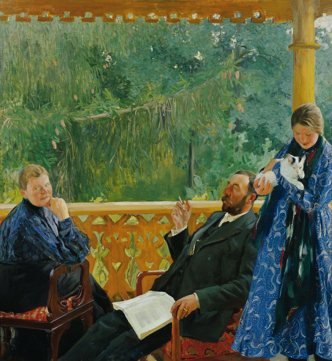 Aile portresi (Polenow ailesinin portresi) by Boris Mikhailovich Kustodiev