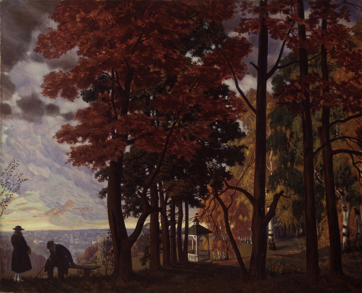 Sonbahar, 1918 by Boris Mikhailovich Kustodiev