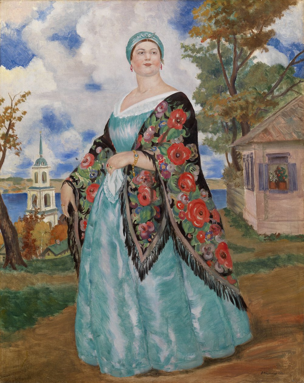 Tüccar Karısı, 1923 by Boris Mikhailovich Kustodiev