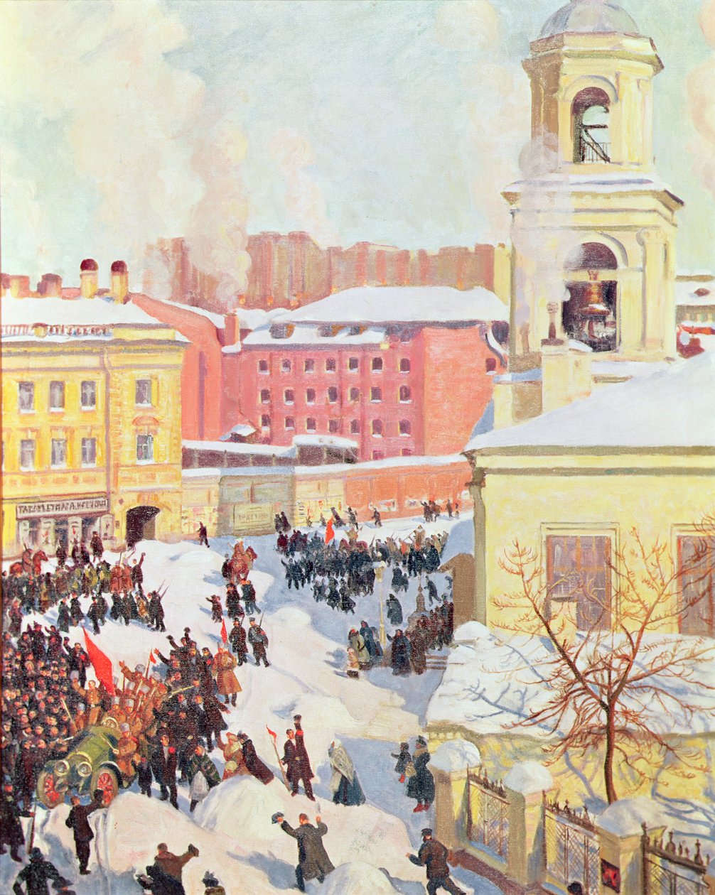 27 Şubat 1917 by Boris Mikhailovich Kustodiev