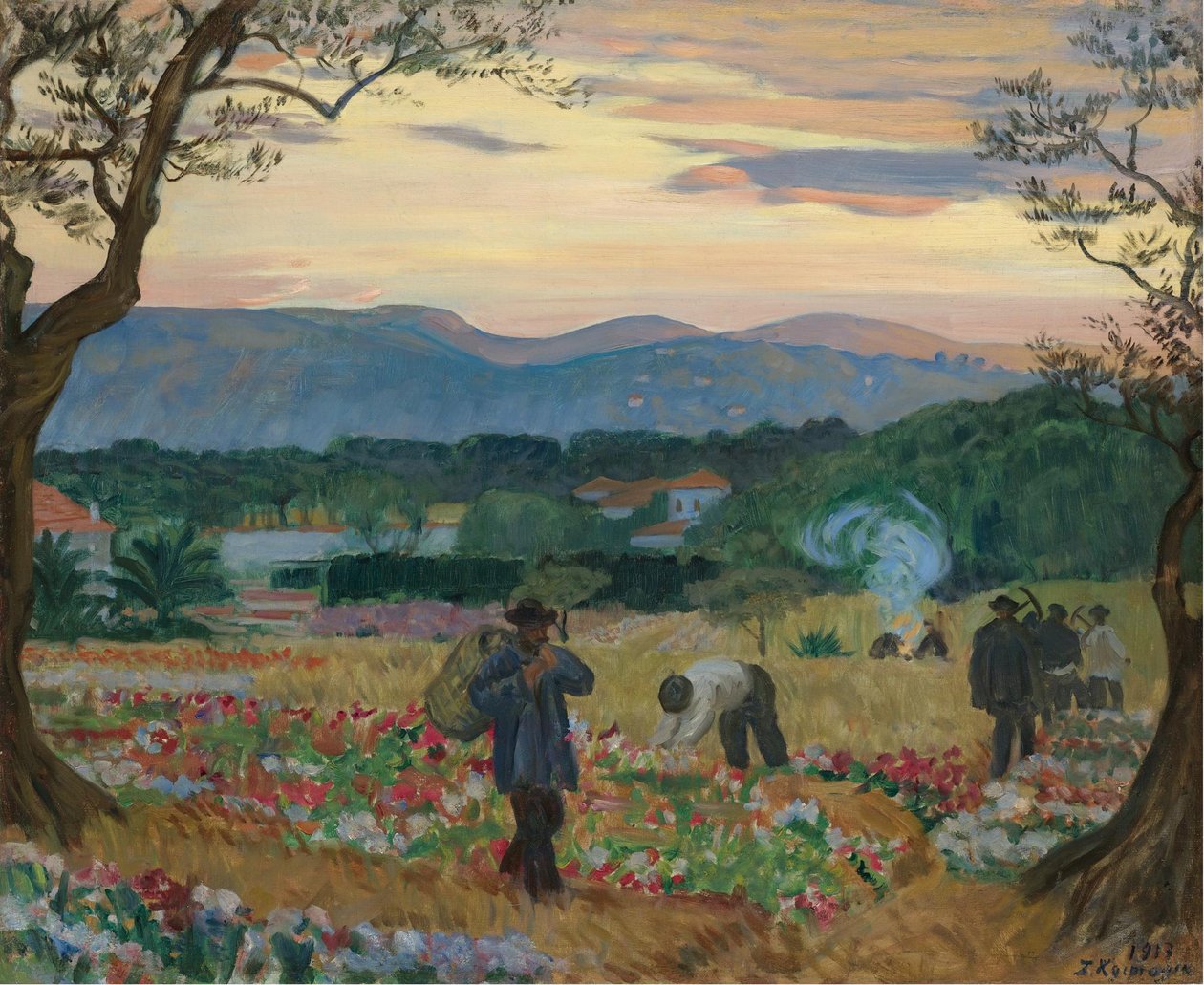Hasat Çiçekleri, 1913 by Boris Mikhailovich Kustodiev