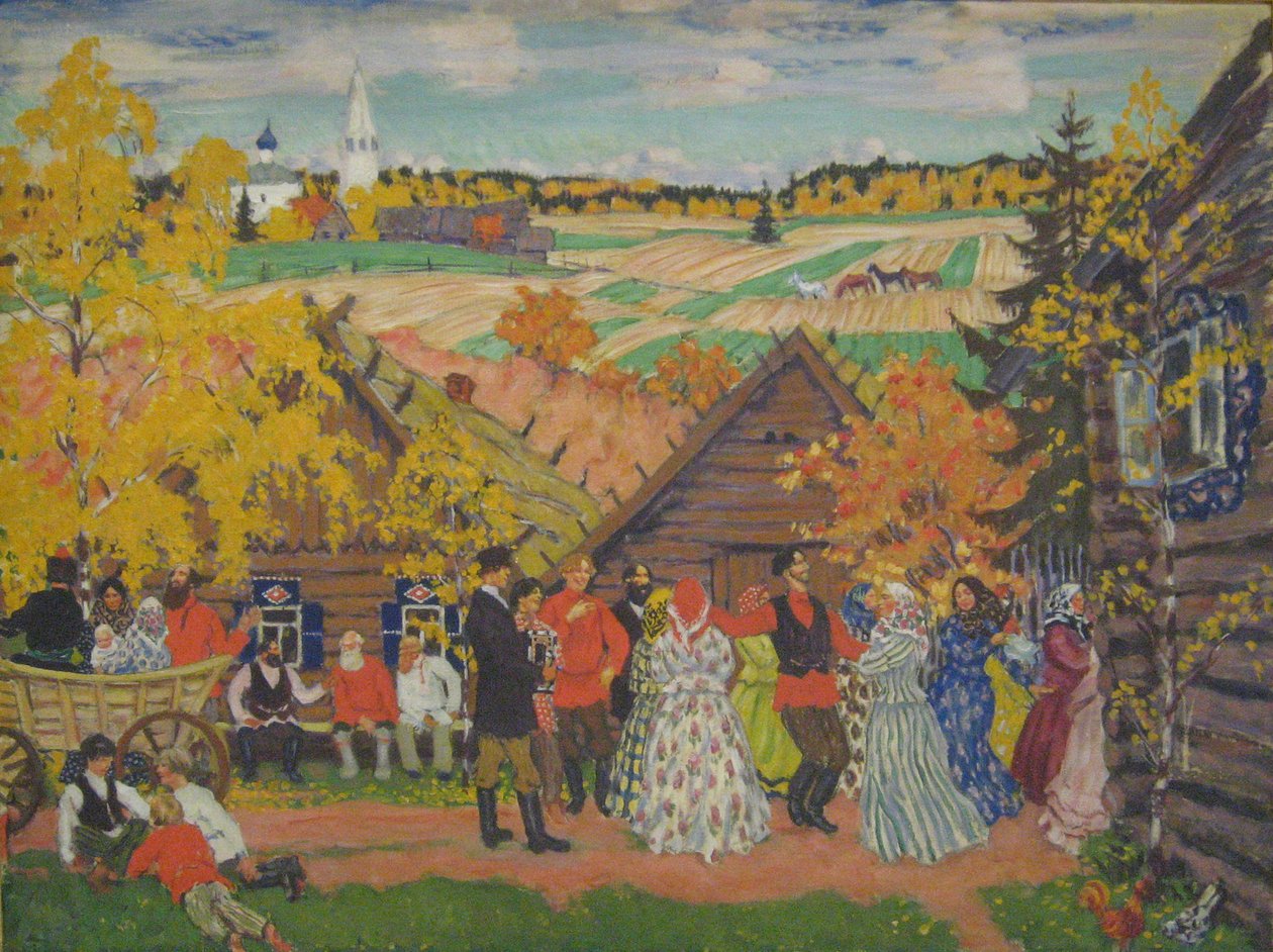 Köy festivali, 1924 by Boris Mikhailovich Kustodiev