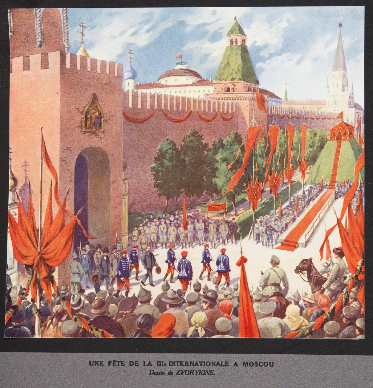 Üçüncü Enternasyonal, Moskova Kutlaması by Boris Vasilievich Zvorykin