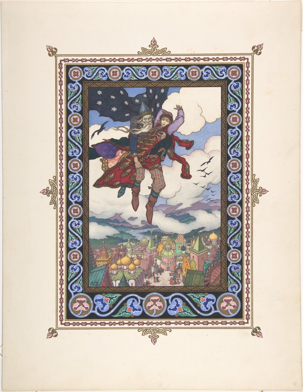 Masal için illüstrasyon Marya Morevna, c. 1925 by Boris Vasilievich Zvorykin