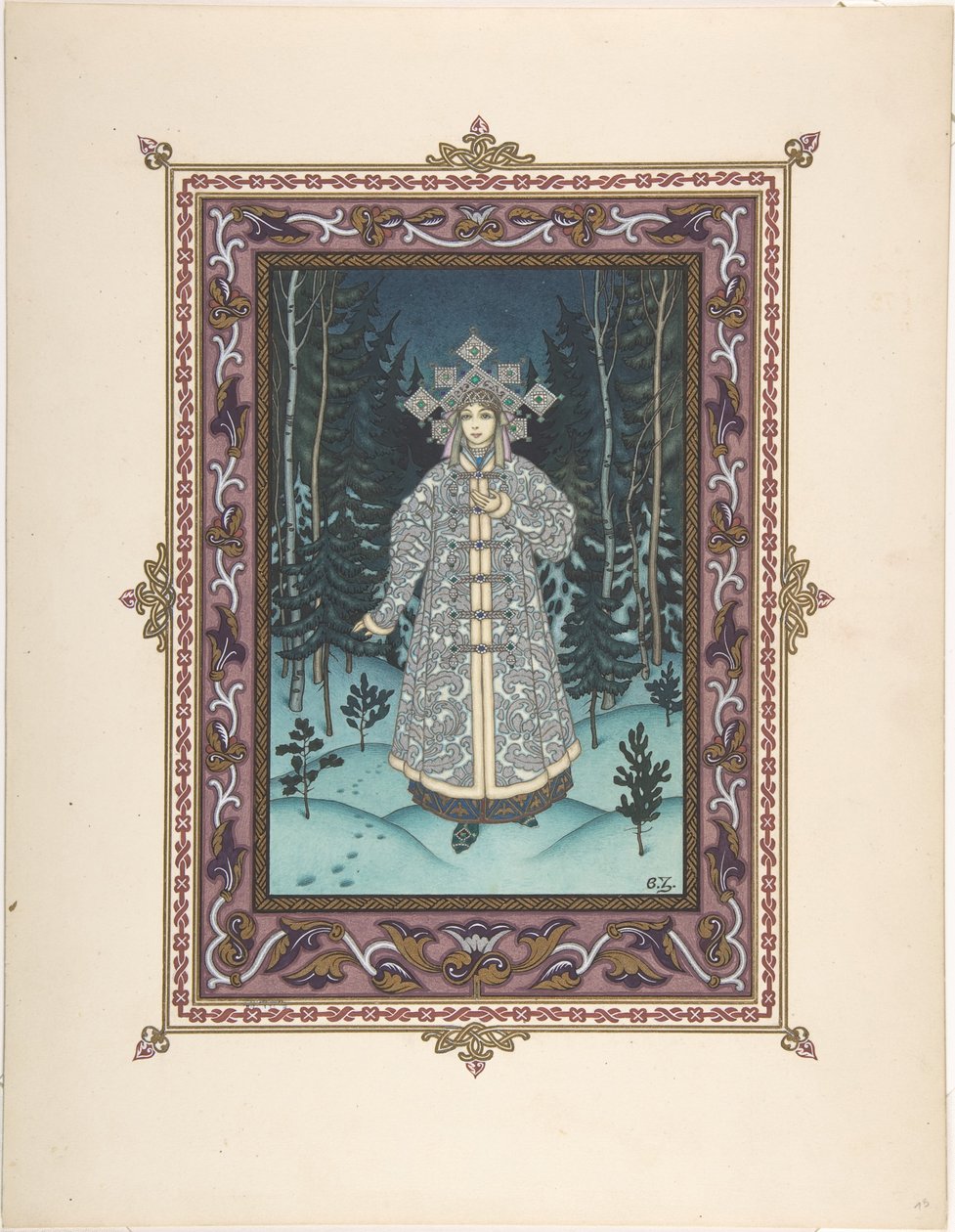Masal Snegurochka için illüstrasyon, c. 1925 by Boris Vasilievich Zvorykin