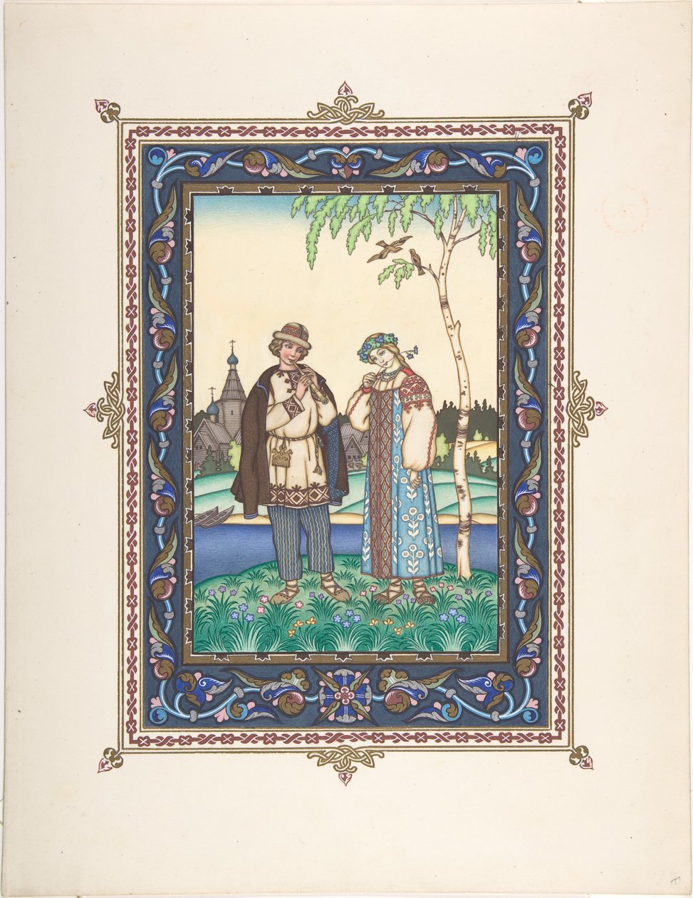 Masal Snegurochka için illüstrasyon, c. 1925 by Boris Vasilievich Zvorykin