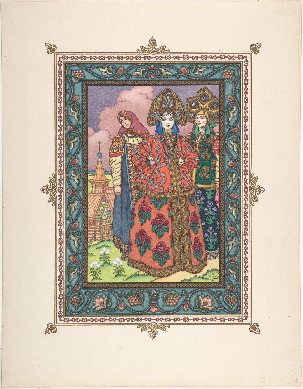 Güzel Vasilisa peri masalı için illüstrasyon, c. 1925 by Boris Vasilievich Zvorykin