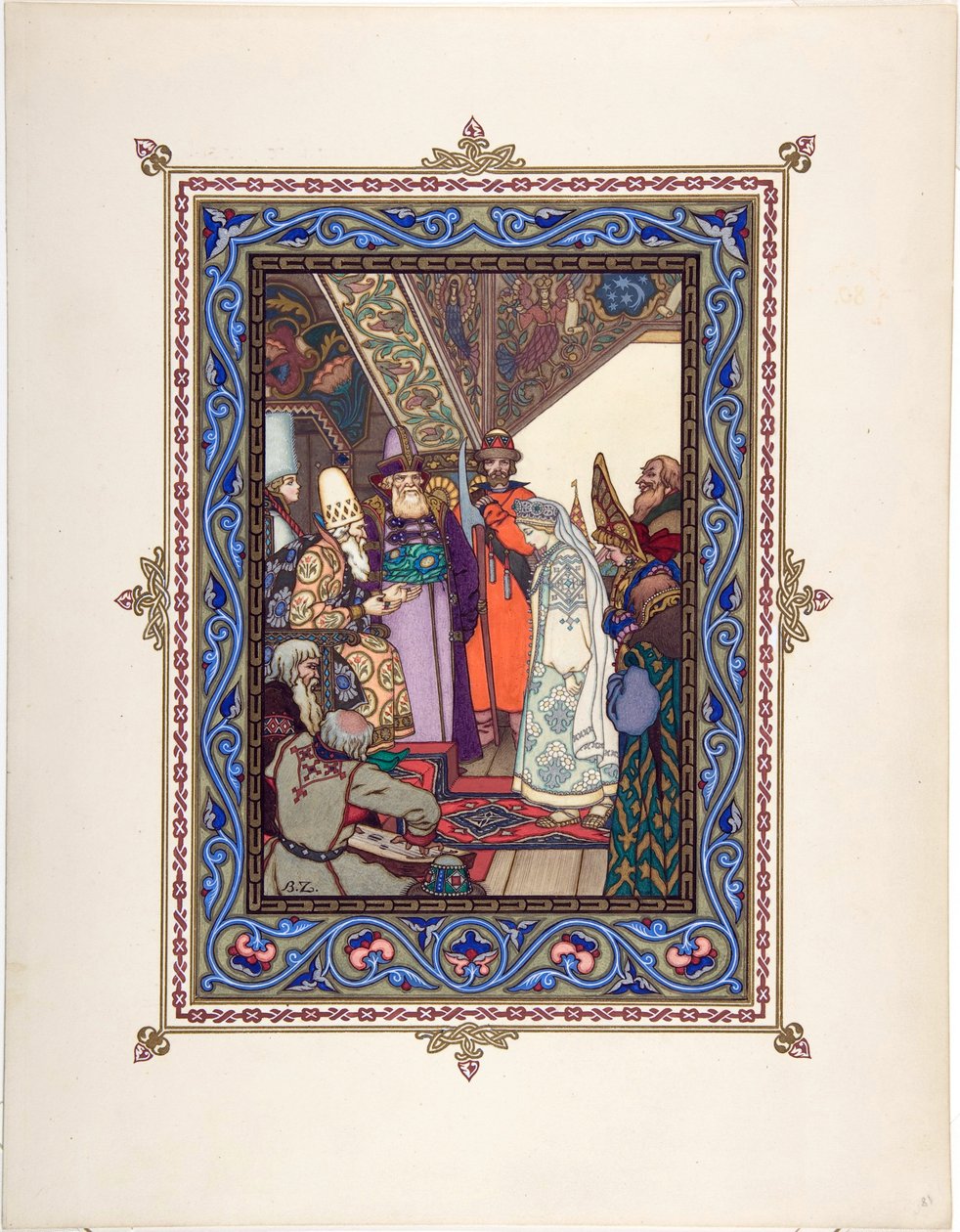 Snegourotchka ( ou Snegourka, la Fille de neige) - Masal için İllüstrasyon Snegurochka par Zvorykin, Boris Vasilievich (1872
