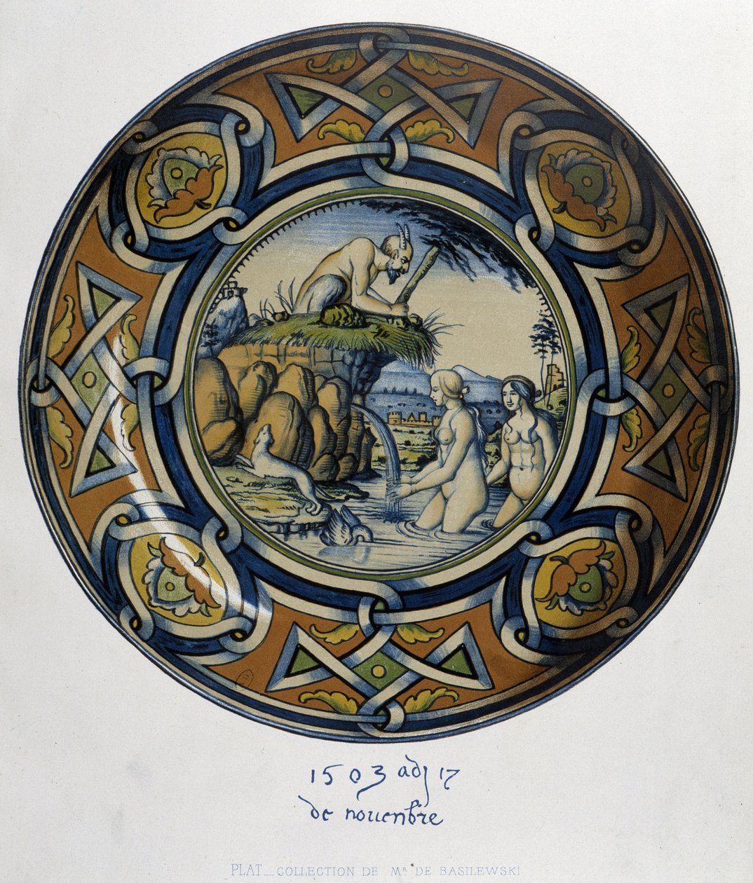 Actéon şaşırtıcı Artemis (diane) au bain - C. Delange ve C. Borneman, ed. Delange, Paris by Bornemann Bornemann