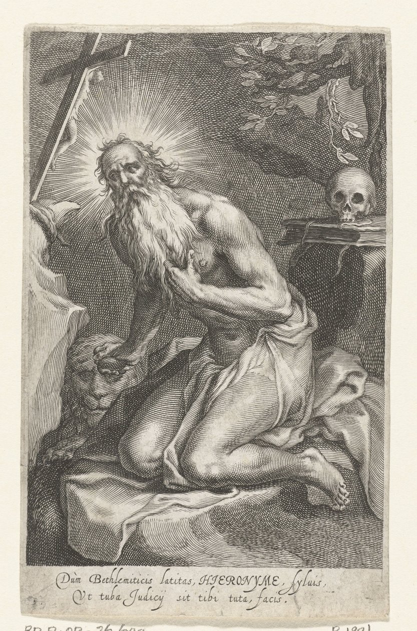 Bir keşiş olarak Bethlehem Aziz Jerome Dùm Bethlemiticis latitas (...) tibi tuta facis (nesne üzerindeki başlık) Hermits (dizi adı) Ad sacrum spekulum (...) patribus that ales (dizi adı) by Boëtius Adamsz. Bolswert