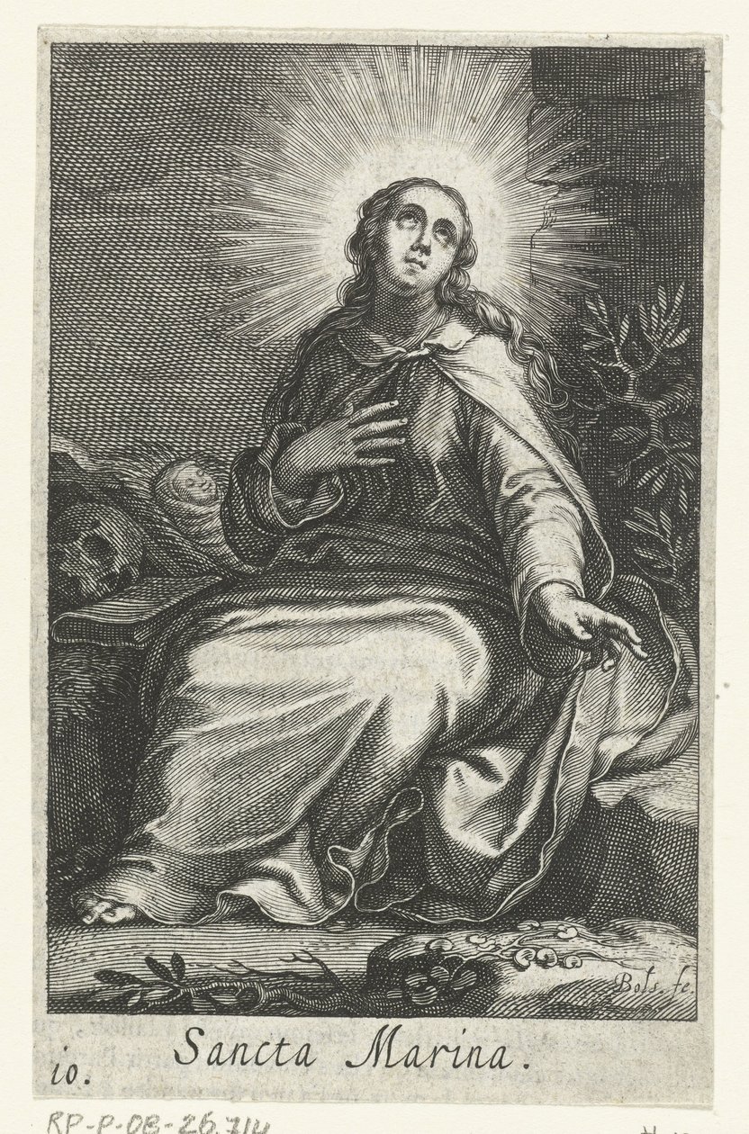 İskenderiye Aziz Marina Hermites olarak Sancta Marina (nesne üzerindeki başlık) Hermites (dizi adı) Sacra Eremus Ascetriarum (dizi adı) by Boëtius Adamsz. Bolswert