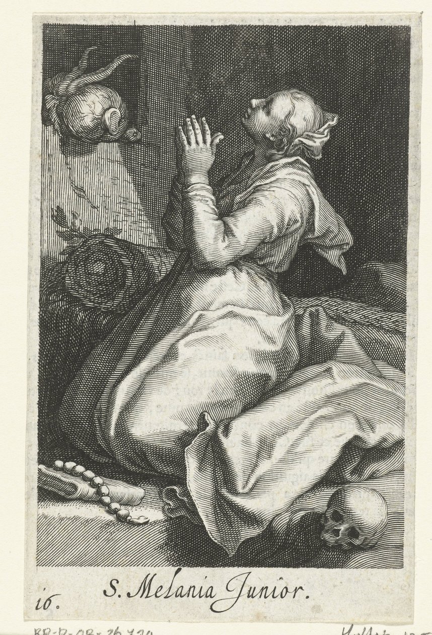 Hermites olarak Genç Aziz Melania S. Melania Junior (nesne üzerindeki başlık) Hermites (dizi adı) Sacra Eremus Ascetriarum (dizi adı) by Boëtius Adamsz. Bolswert