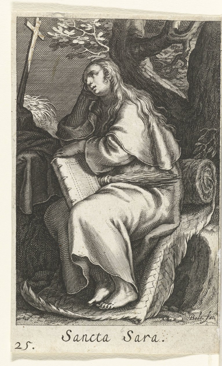 Libya Aziz Sarah Sancta Sara (nesne üzerindeki başlık) Hermites (dizi adı) Sacra Eremus Ascetriarum (dizi adı) by Boëtius Adamsz. Bolswert