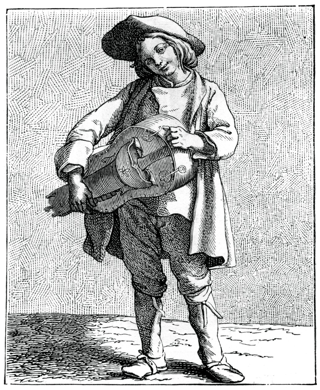 Hurdy-gurdy oyuncusu, 1737-1742. by Bouchardon