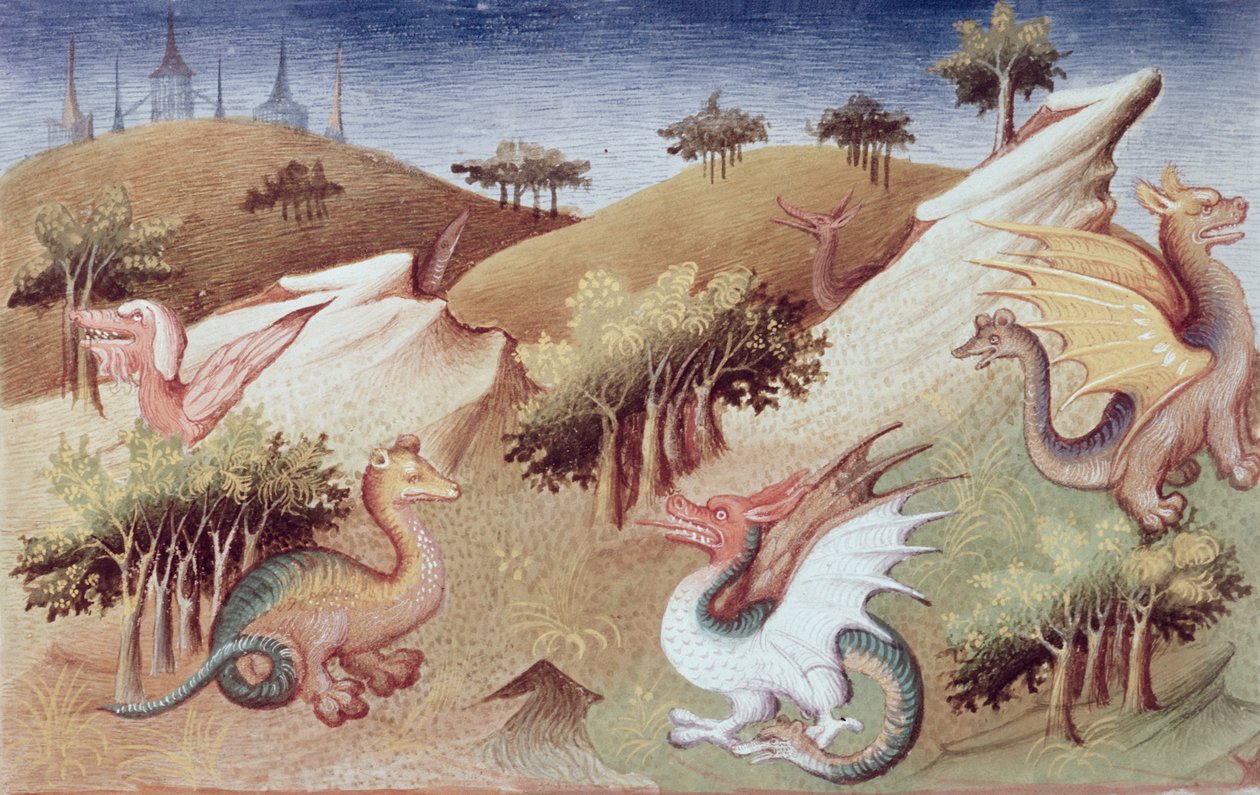 Ms Fr 2810 f.55v, ಡ್ರ್ಯಾಗನ್‌ಗಳು ಮತ್ತು ಇತರ ಪ್ರಾಣಿಗಳು, 