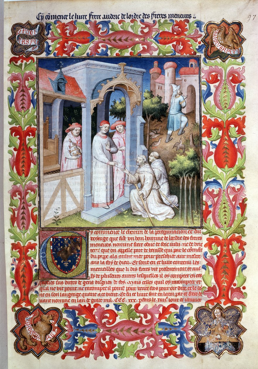Bayan Fr 2810 f.97, Odorico da Pordenone ve İrlandalı James, 