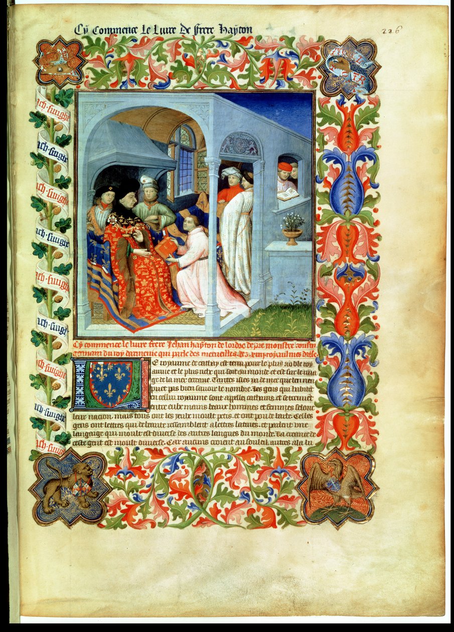 Bayan Fr 2810 f.226, Kardeş Hayton, kitabını Jean Sans Peur