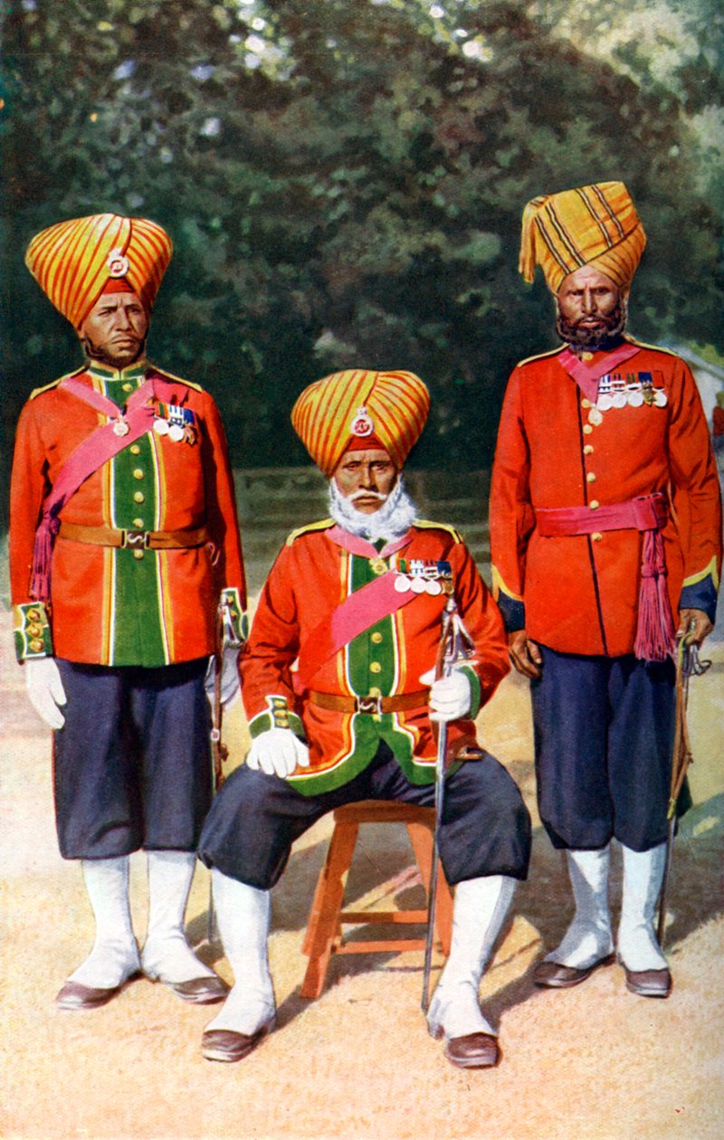15. Ludhiana Sikks subayları, Hint ordusu, Hindistan, 1922. by Bourne and Shepherd