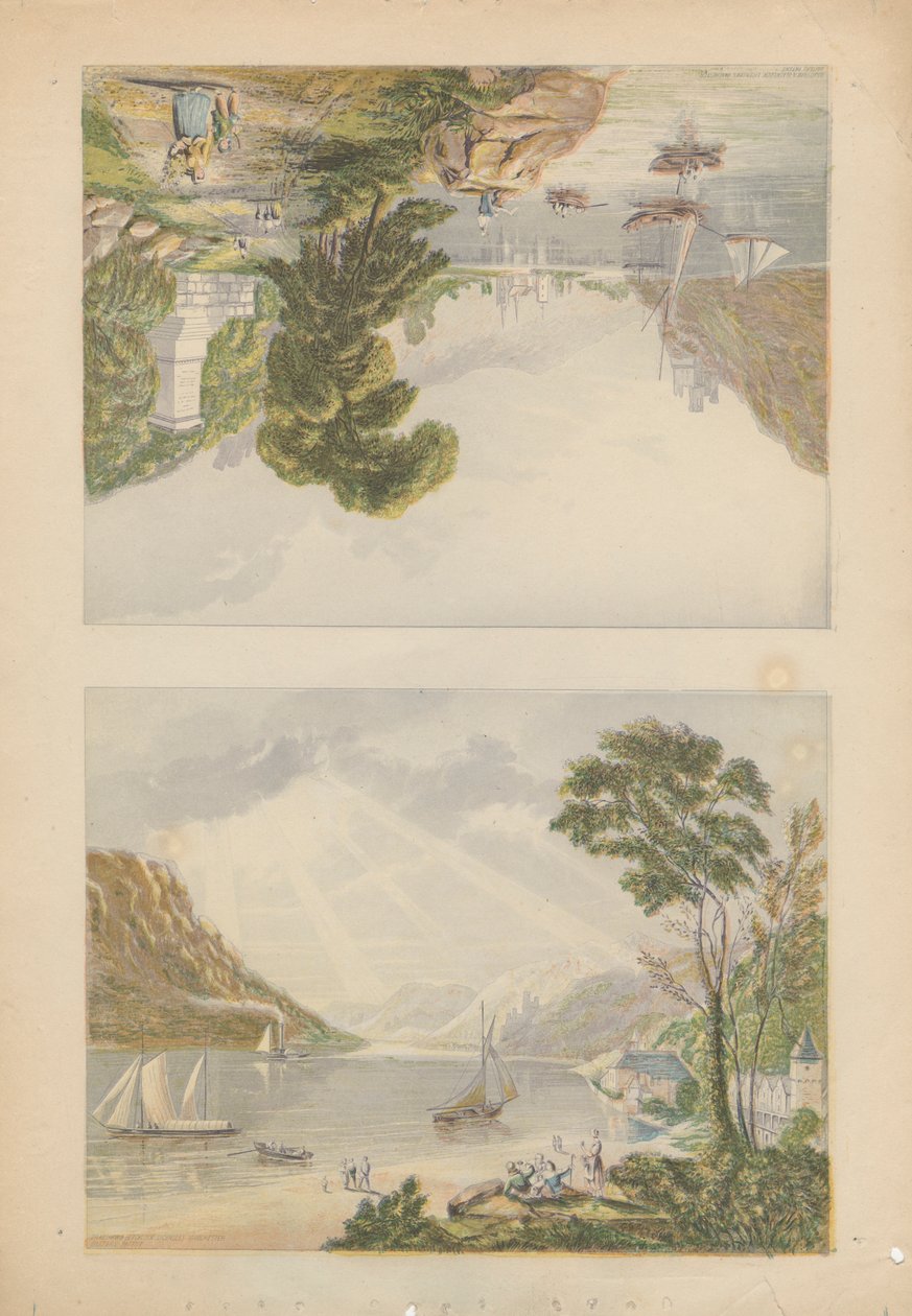 Bingen yakınlarındaki Bacharach ve View by Bradshaw and Blacklock
