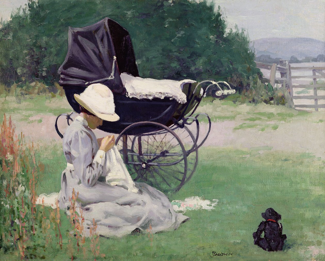 Güneşte Dikiş, 1913 by Brake Baldwin
