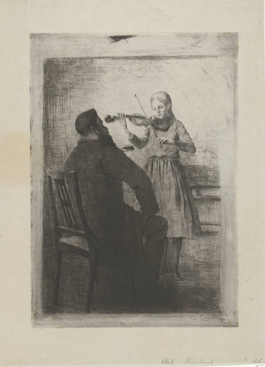 Keman çalan kız ve bir adam by Bramine Hubrecht