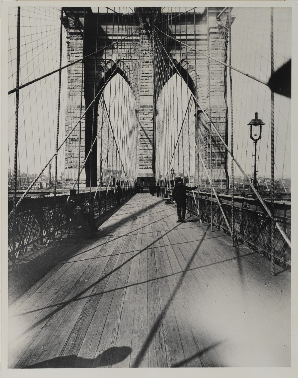 East River Bridge, 1888 (jelatin gümüş baskı) by Breading G. Way