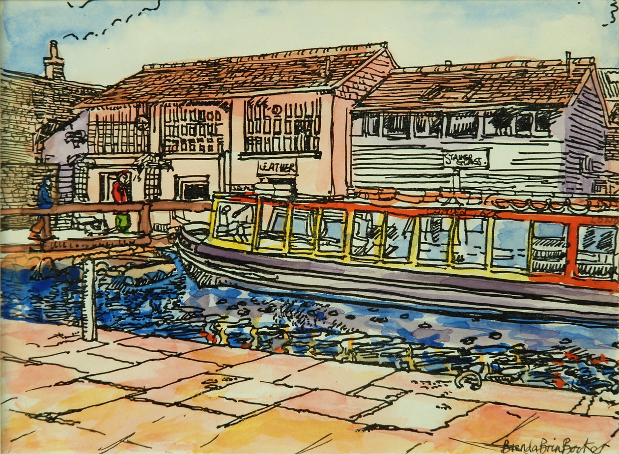 Kanal Müzesi, Camden Lock (kağıt üzerine sulu boya) by Brenda Brin Booker