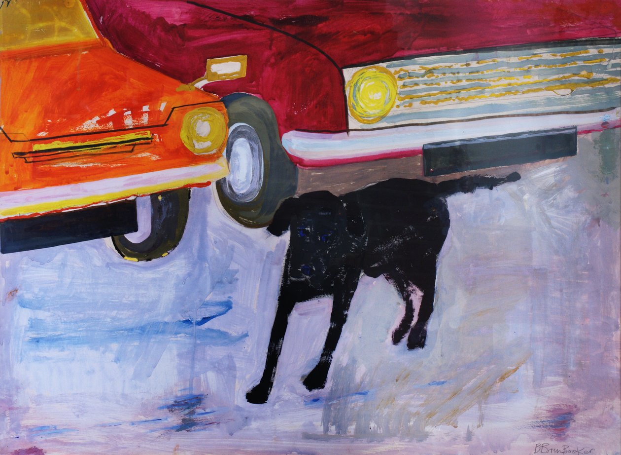 İkinci El Araba Lotunda Köpek, Kırmızı Arabalı Rex by Brenda Brin Booker