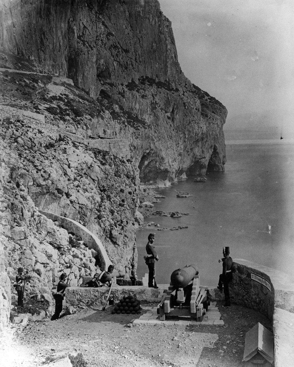 Europa Advance Battery, Cebelitarık, c.1868 by British Photographer