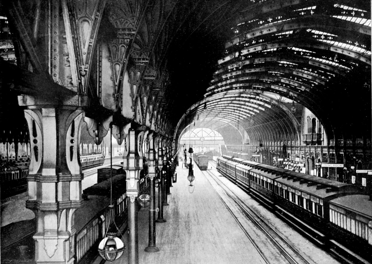 Paddington İstasyonu, Londra, 1890 by British Photographer