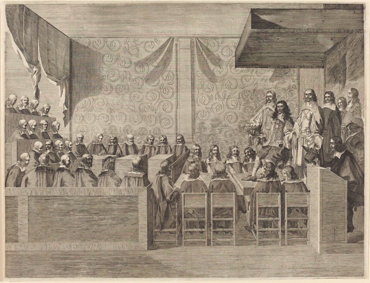 Onun Konseyi ile Charles II by British 17th Century