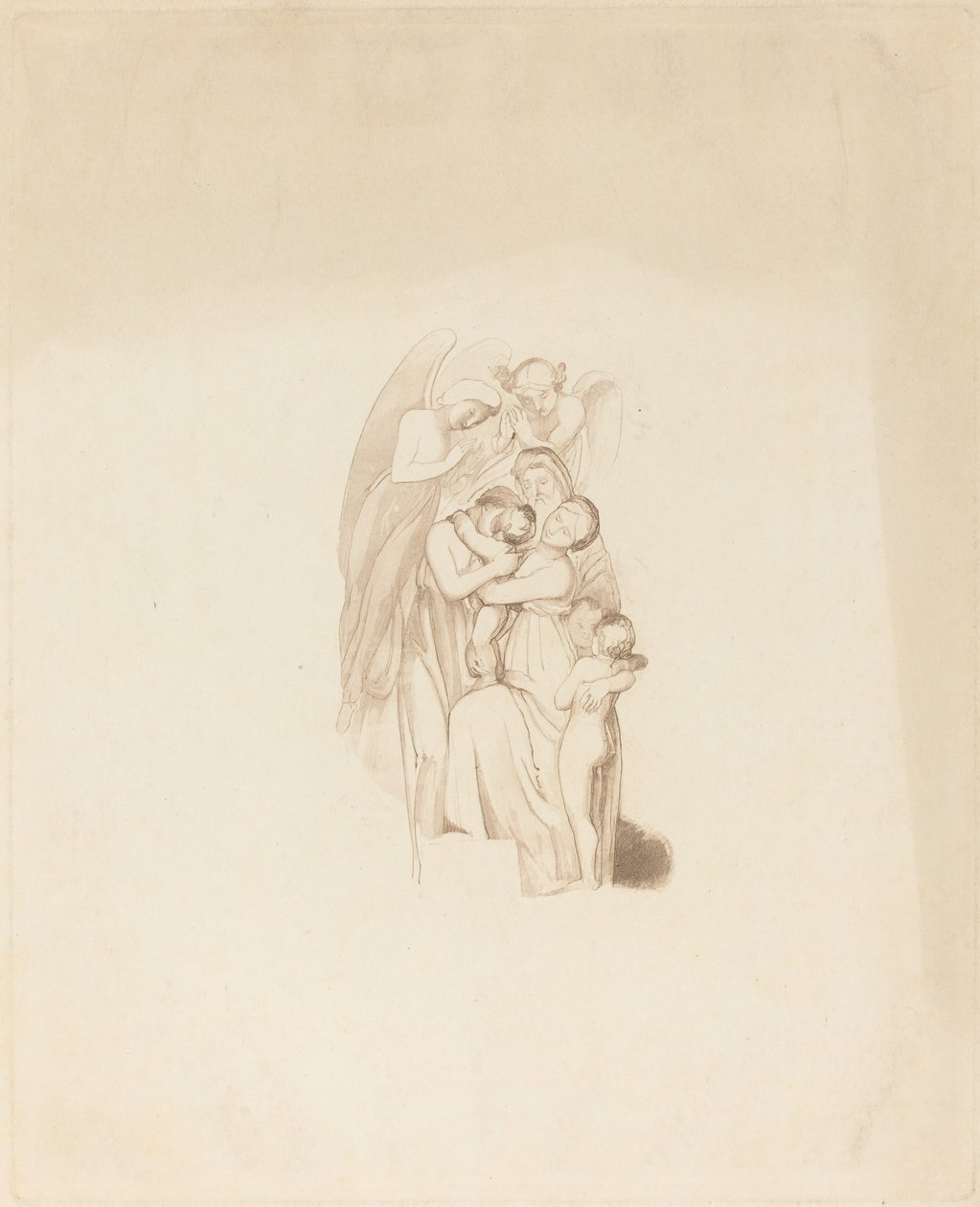 Kutsal Aile? Meleklerle by British 19th Century