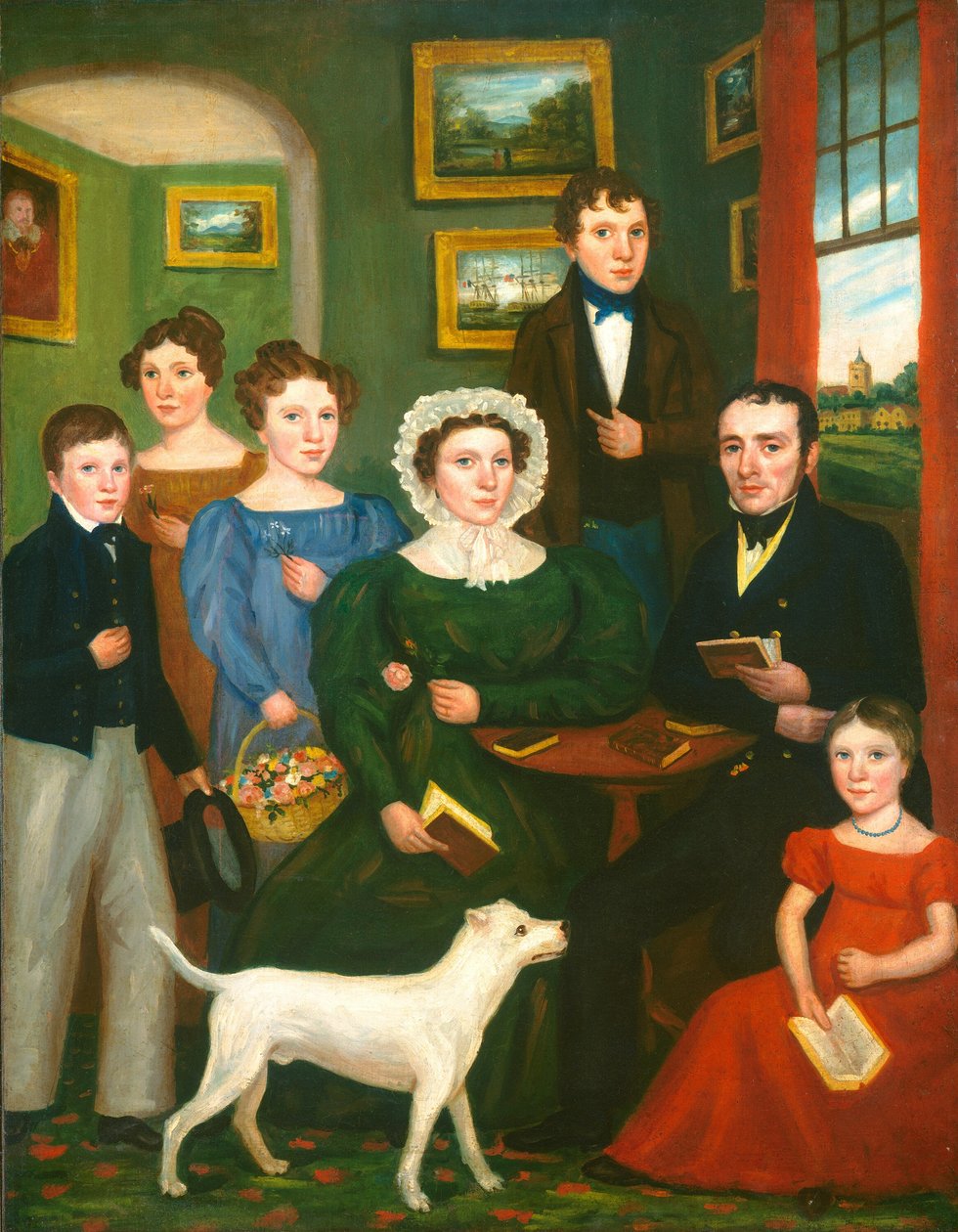 Teriyerli Bilinmeyen Bir Ailenin Portresi by British 19th Century