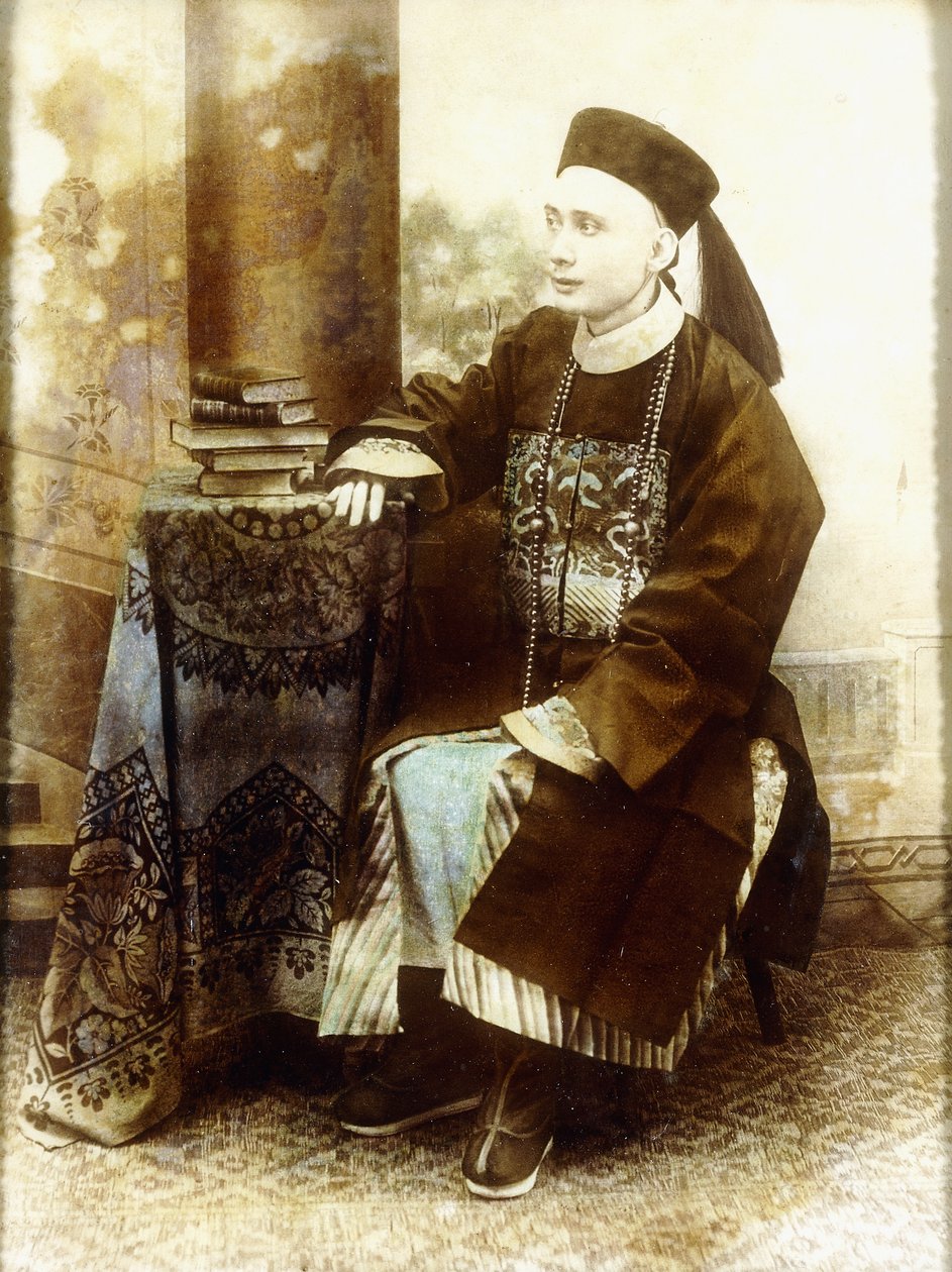 Bir Mandarin portresi, muhtemelen Kantonca, yaklaşık 1890