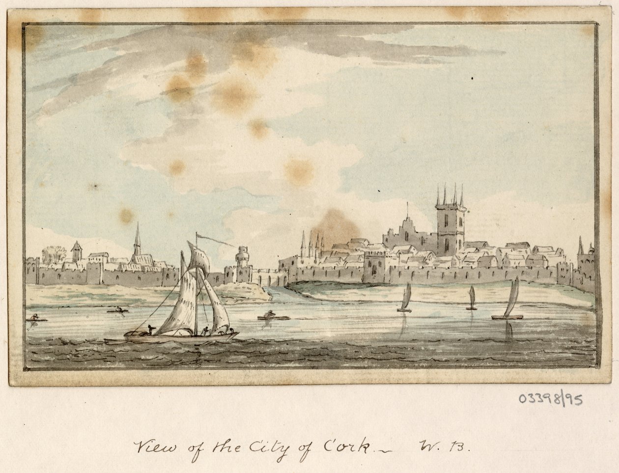 Bir dizi eskiz, Büyük Britanya, Kıta ve Amerika'dan görünümler 1772-1778 (suluboya) by British School
