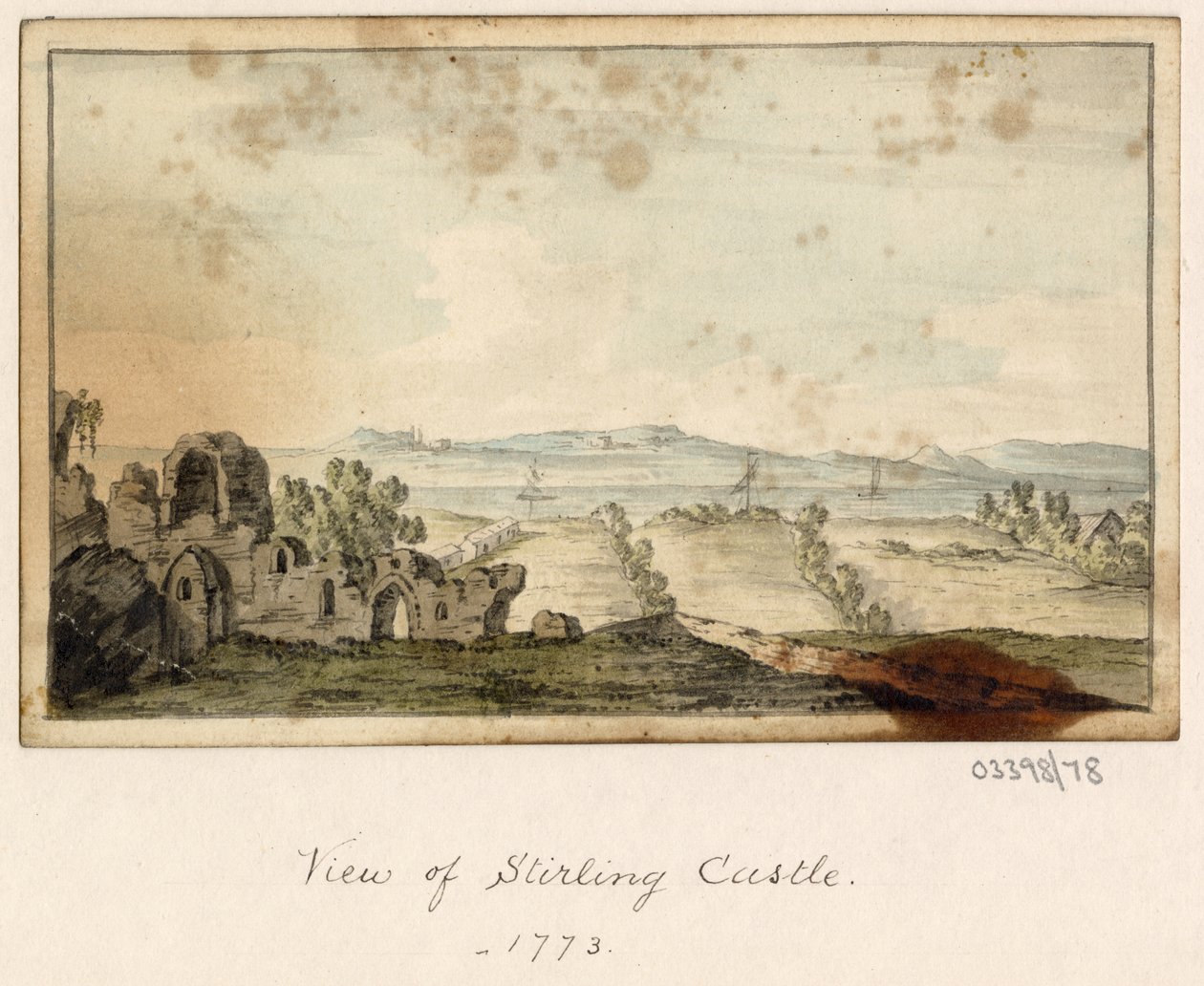 Bir dizi eskiz, Büyük Britanya, Kıta ve Amerika'dan görünümler 1772-1778 (suluboya) by British School