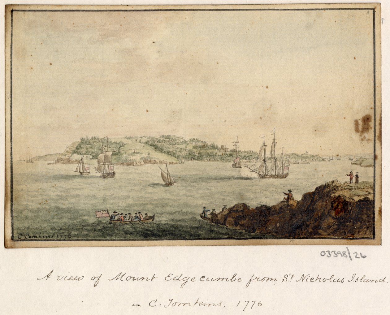 Bir dizi eskiz, Büyük Britanya, Kıta ve Amerika'dan görünümler 1772-1778 (suluboya) by British School