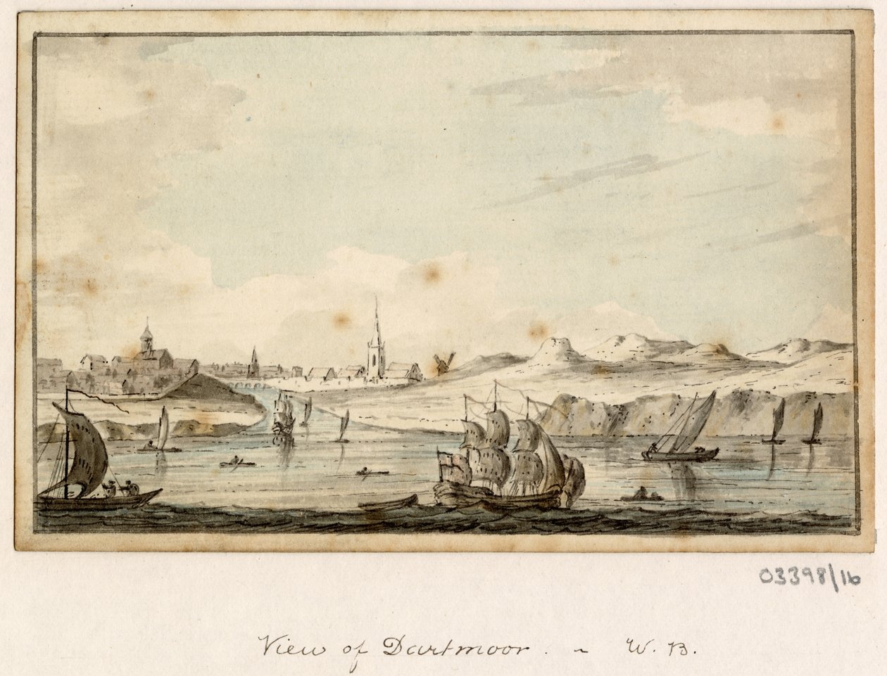 Bir dizi eskiz, Büyük Britanya, Kıta ve Amerika'dan görünümler 1772-1778 (suluboya) by British School