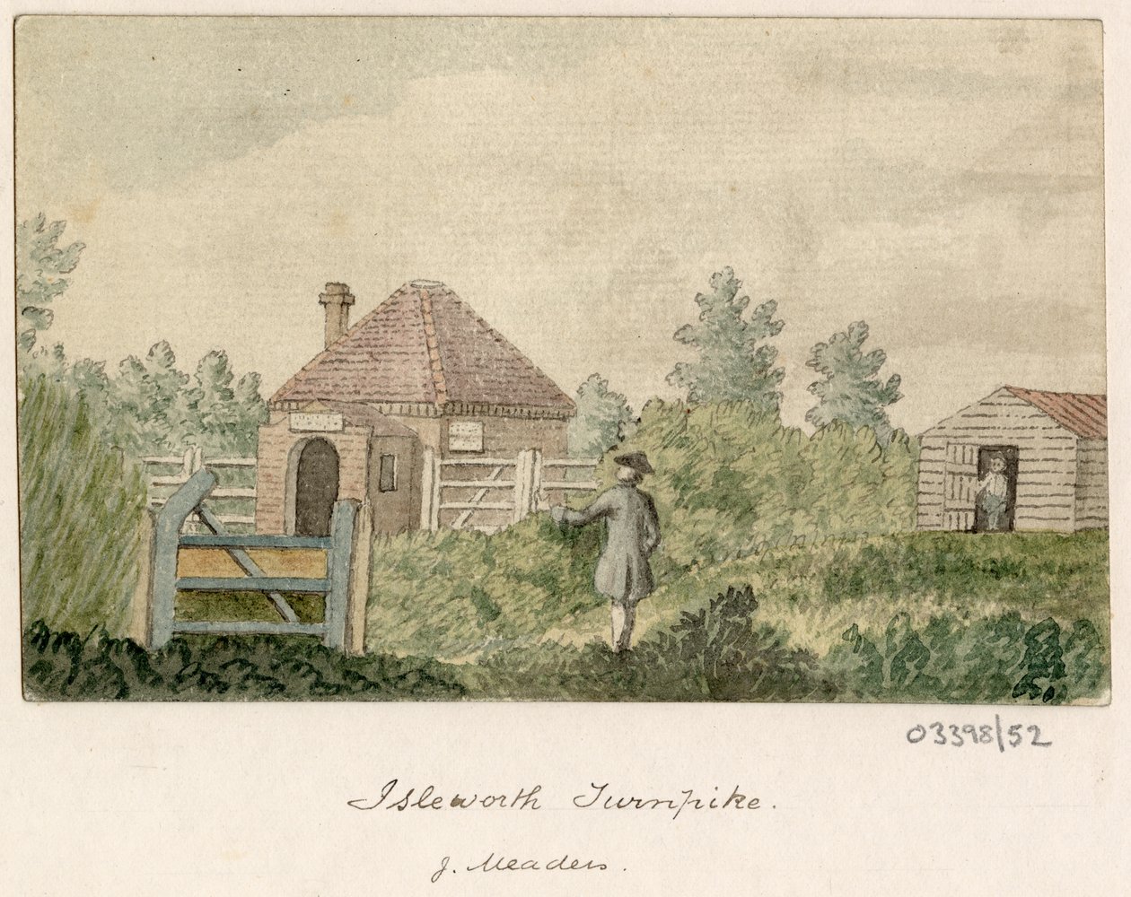 Bir dizi eskiz, Büyük Britanya, Kıta ve Amerika'dan görünümler 1772-1778 (suluboya) by British School