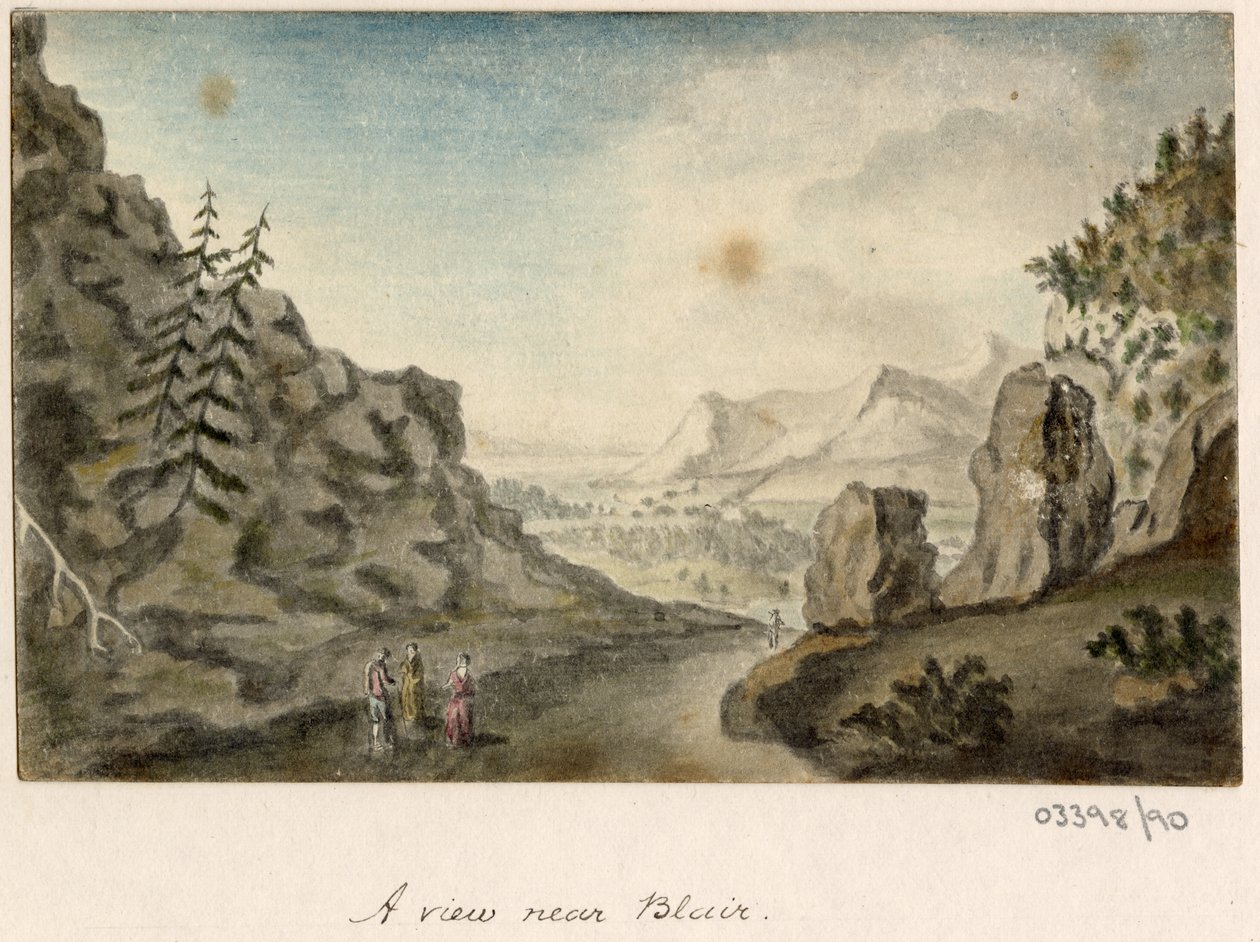 Bir dizi eskiz, Büyük Britanya, Kıta ve Amerika'dan görünümler 1772-1778 (suluboya) by British School
