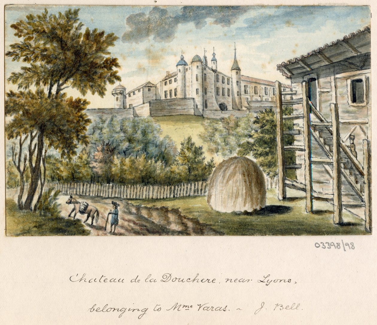 Bir dizi eskiz, Büyük Britanya, Kıta ve Amerika'dan görünümler 1772-1778 (suluboya) by British School