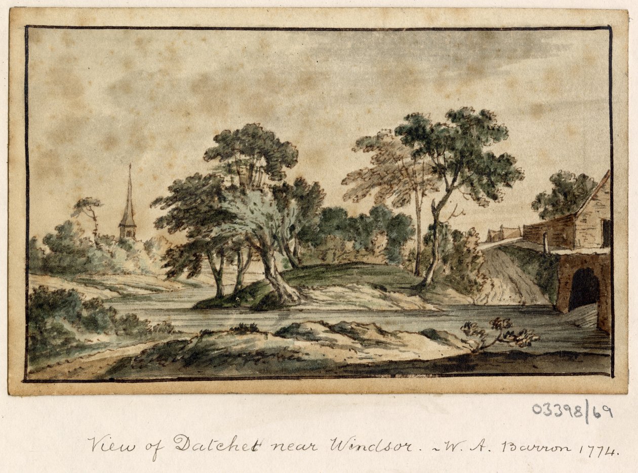 Bir dizi eskiz, Büyük Britanya, Kıta ve Amerika'dan görünümler 1772-1778 (suluboya) by British School