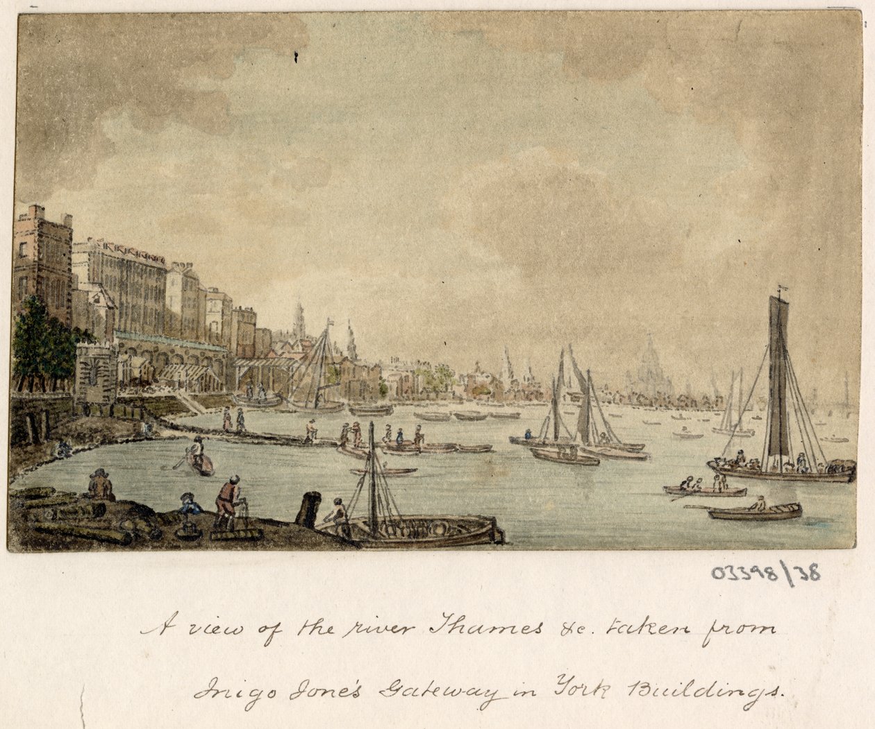 Bir dizi eskiz, Büyük Britanya, Kıta ve Amerika'dan görünümler 1772-1778 (suluboya) by British School