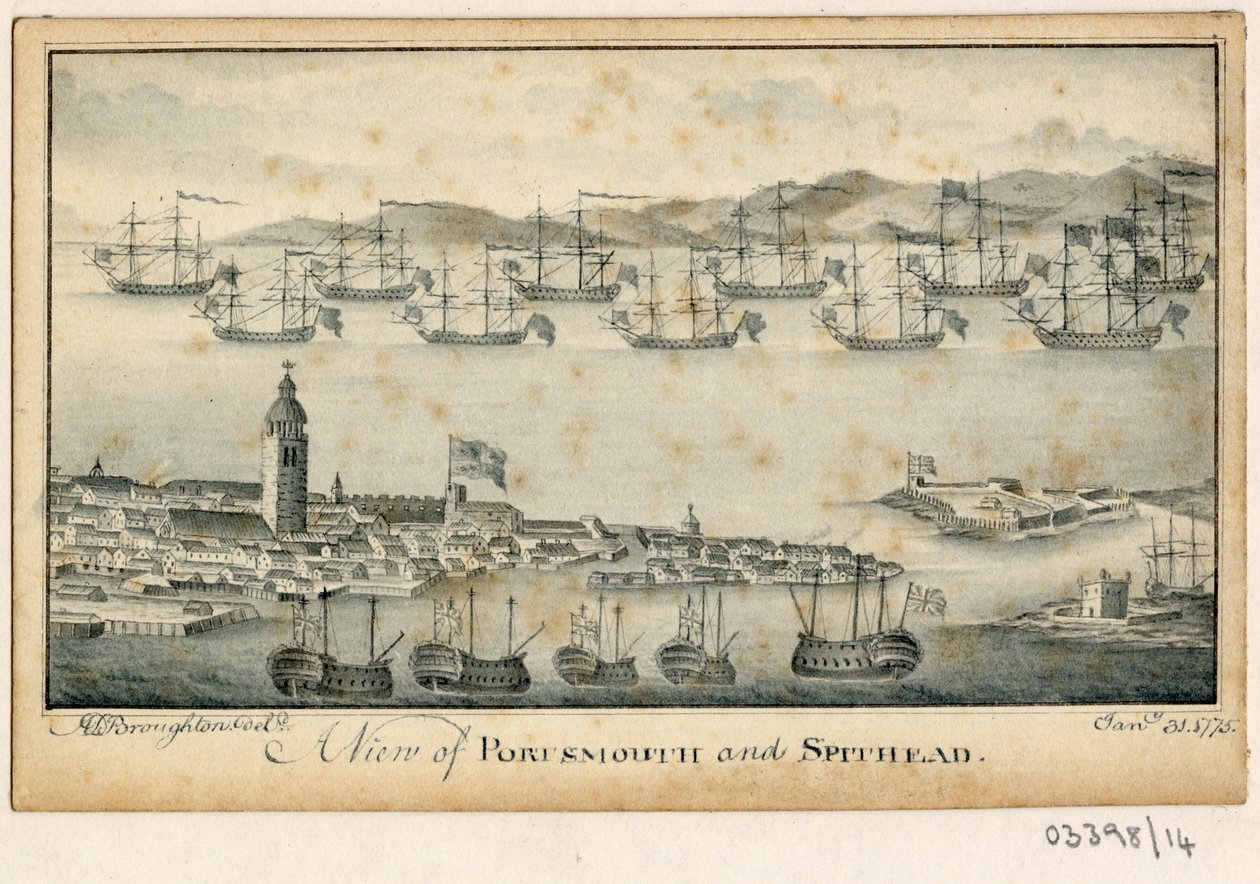 Bir dizi eskiz, Büyük Britanya, Kıta ve Amerika'dan görünümler 1772-1778 (suluboya) by British School