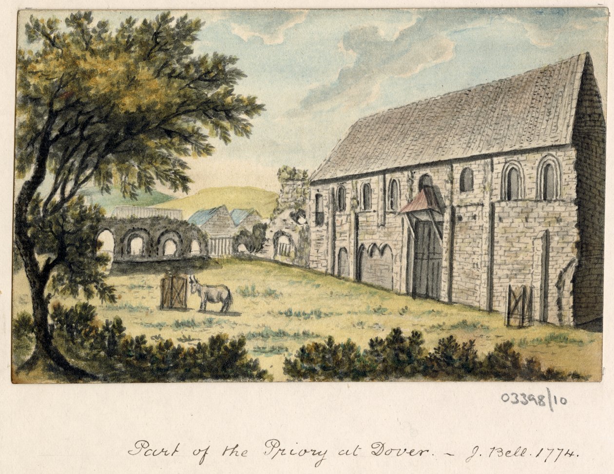Bir dizi eskiz, Büyük Britanya, Kıta ve Amerika'dan görünümler 1772-1778 (suluboya) by British School