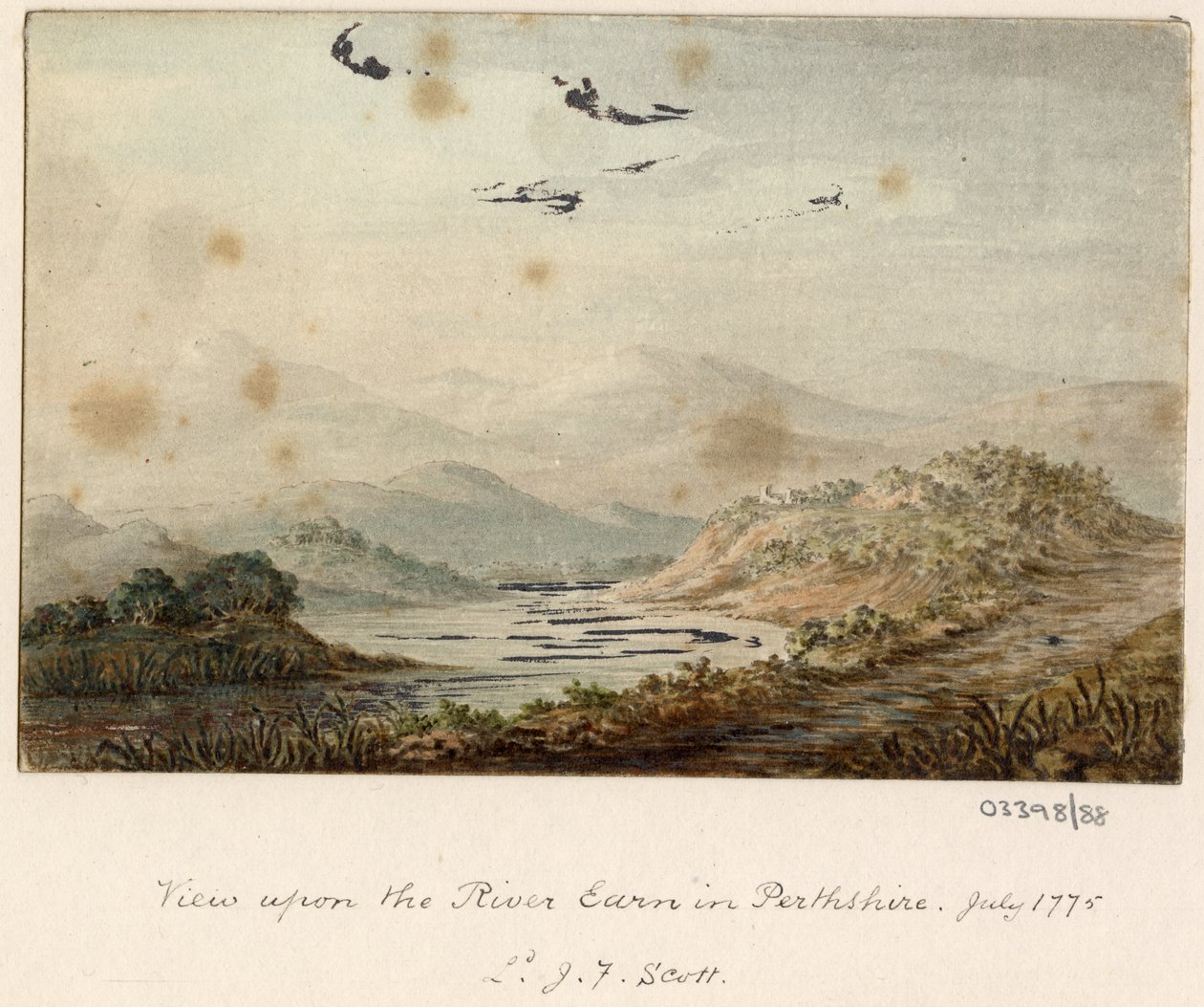 Bir dizi eskiz, Büyük Britanya, Kıta ve Amerika'dan görünümler 1772-1778 (suluboya) by British School